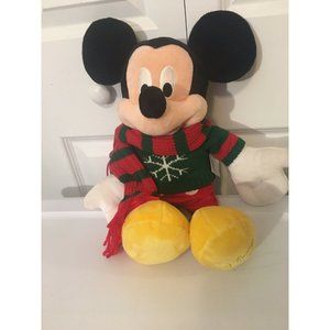 Vintage New Walt Disney Store 2009 HOLIDAY CHRISTMAS MICKEY MOUSE 18"‎ Plush NWT